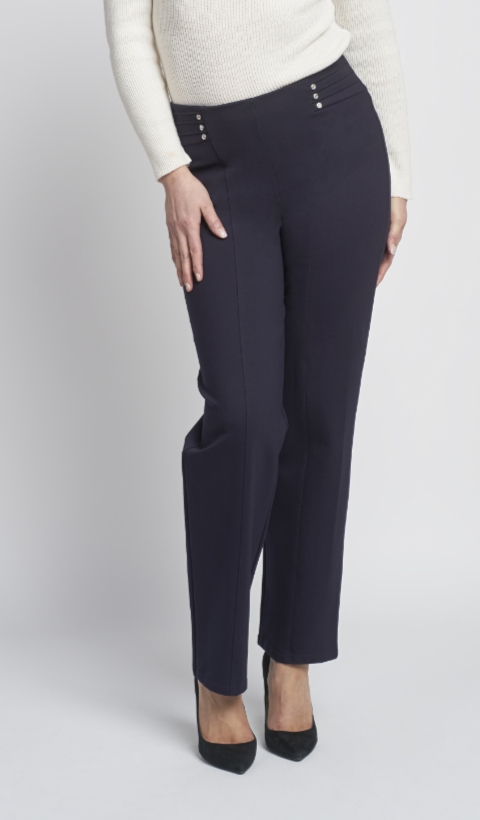 Pinns Ponte Contour Regular Trousers With Diamante Detail